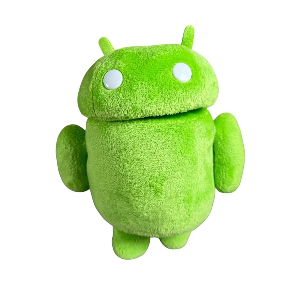 Google Android Robot Mascot Plush Neon Green Spinning Head Think Geek